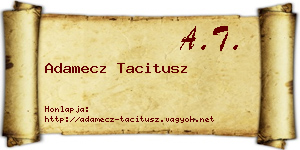Adamecz Tacitusz névjegykártya
